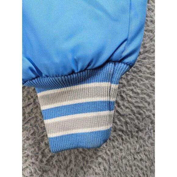 Vintage Butwin Jacket XS Nylon Varsity Style Lined Front Zip Pocket Blue Gray - Picture 14 of 16